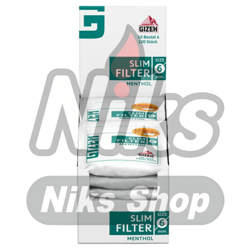 Gizeh filtro mentolo 6 mm | Niks Shop